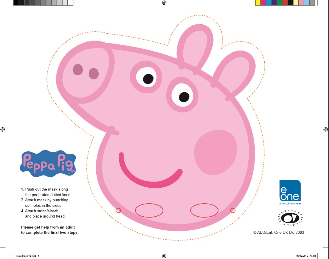 Peppa Pig Party Masks 8 Pack