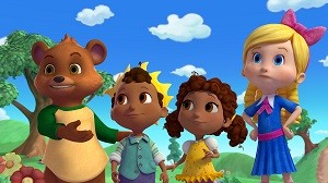 GOLDIE AND BEAR - "Jack & Jill/Tiny Tale" premieres Wednesday November 11 at 9:30 a.m. ET/PT on Disney Channel. Goldie and Bear try to teach clumsy Jack and Jill (voiced by Miles Brown and Marsai Martin from "black-ish") how to fetch pails of water so that they can reopen their lemonade stand. Then, Fairy Godmother (played by Lesley Nicol from "Downton Abbey") casts a spell that goes awry and she unknowingly shrinks Goldie and Bear. (Disney Junior) BEAR, JACK, JILL, GOLDIE