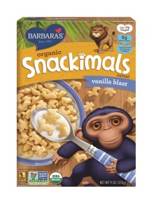 Barbara's Organic Snackimals Cereal - Vanilla Blast